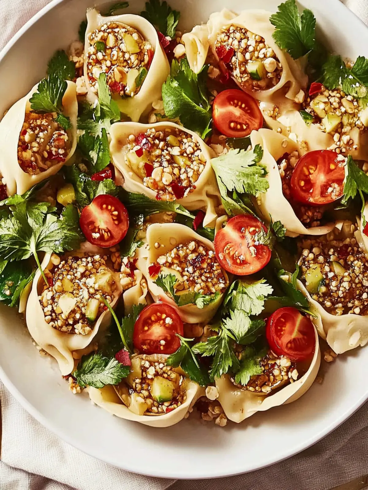 Viral Knuspriger Dumpling Salat