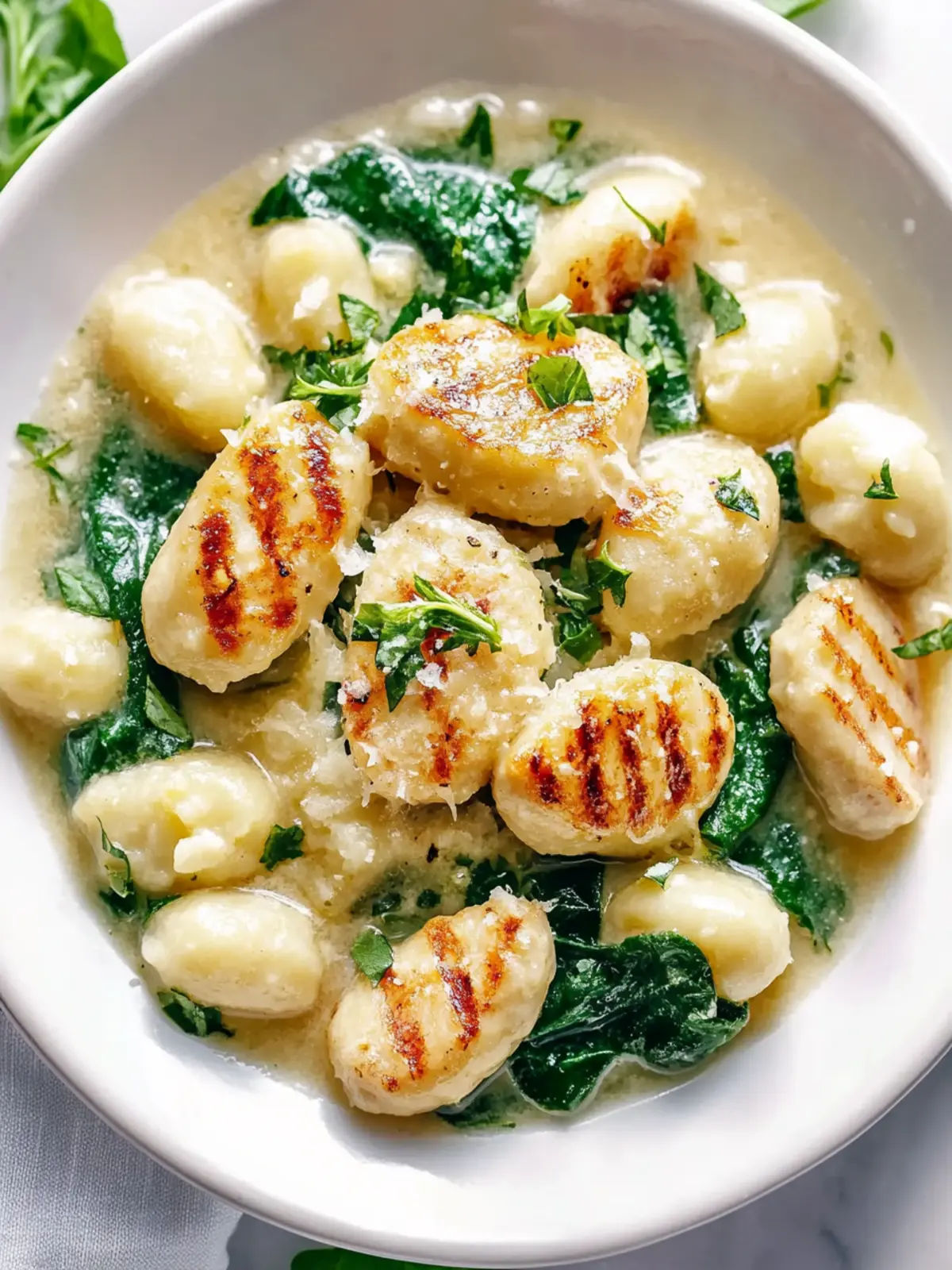 Cremiges Hähnchen & Gnocchi