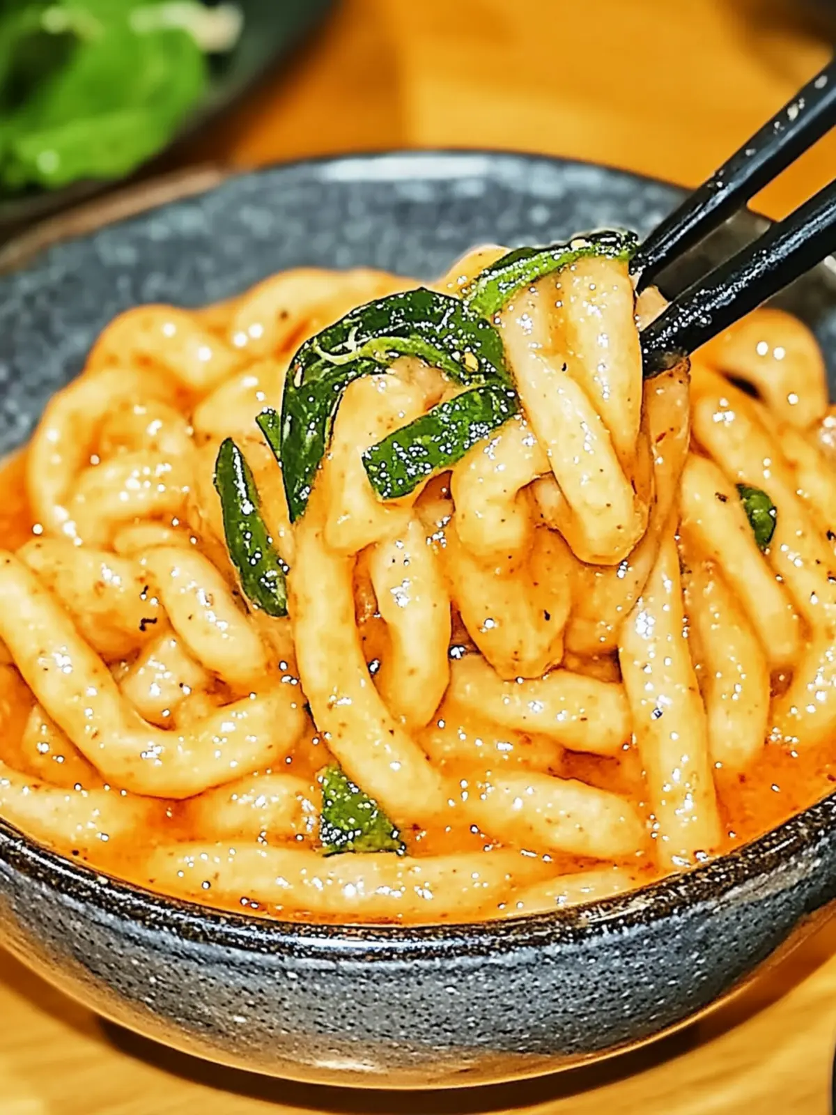 Cremige Gochujang Udon-Nudeln für einen gemütlichen Abend zu Hause