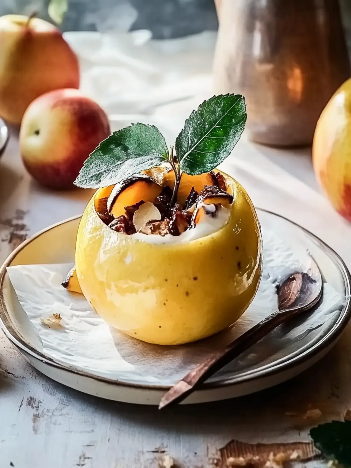 Klassisch gebackene Äpfel mit Vanillesoße