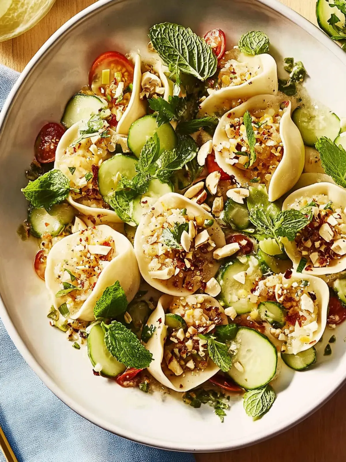 Viral Knuspriger Dumpling Salat