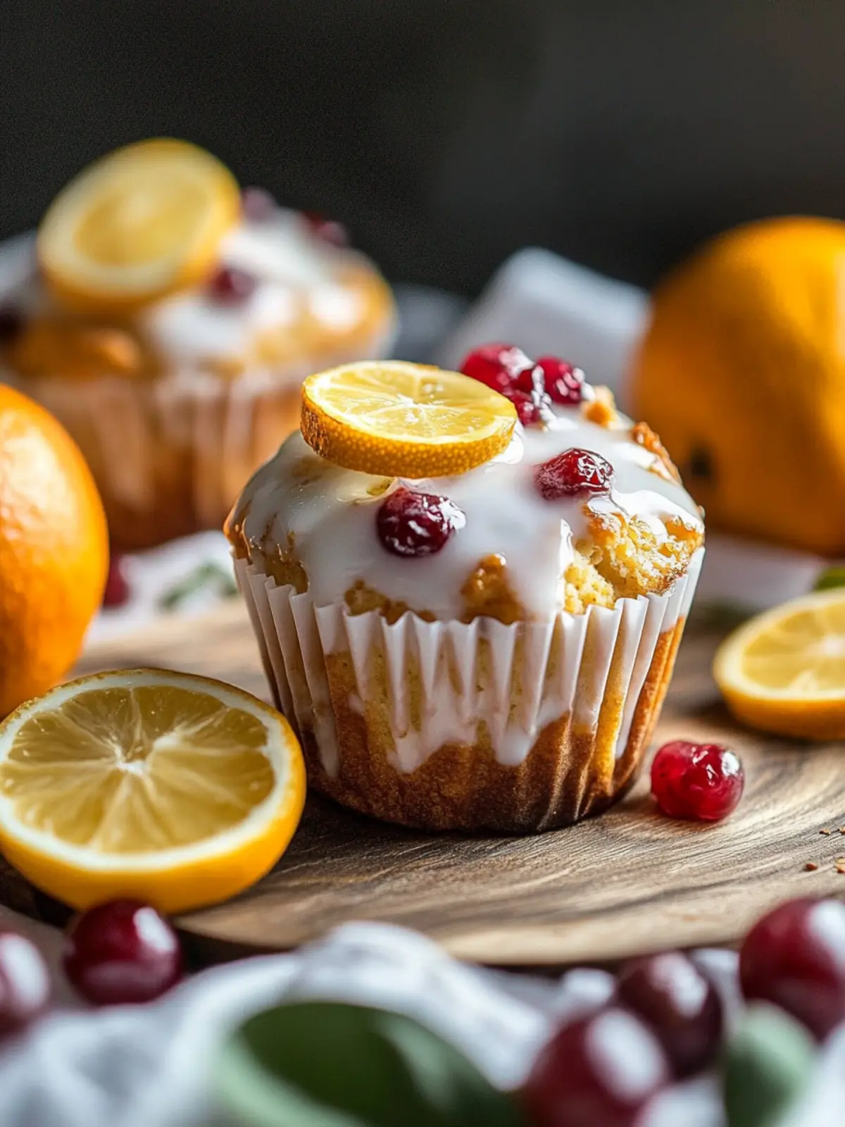 Preiselbeere-Orange Winter Muffins