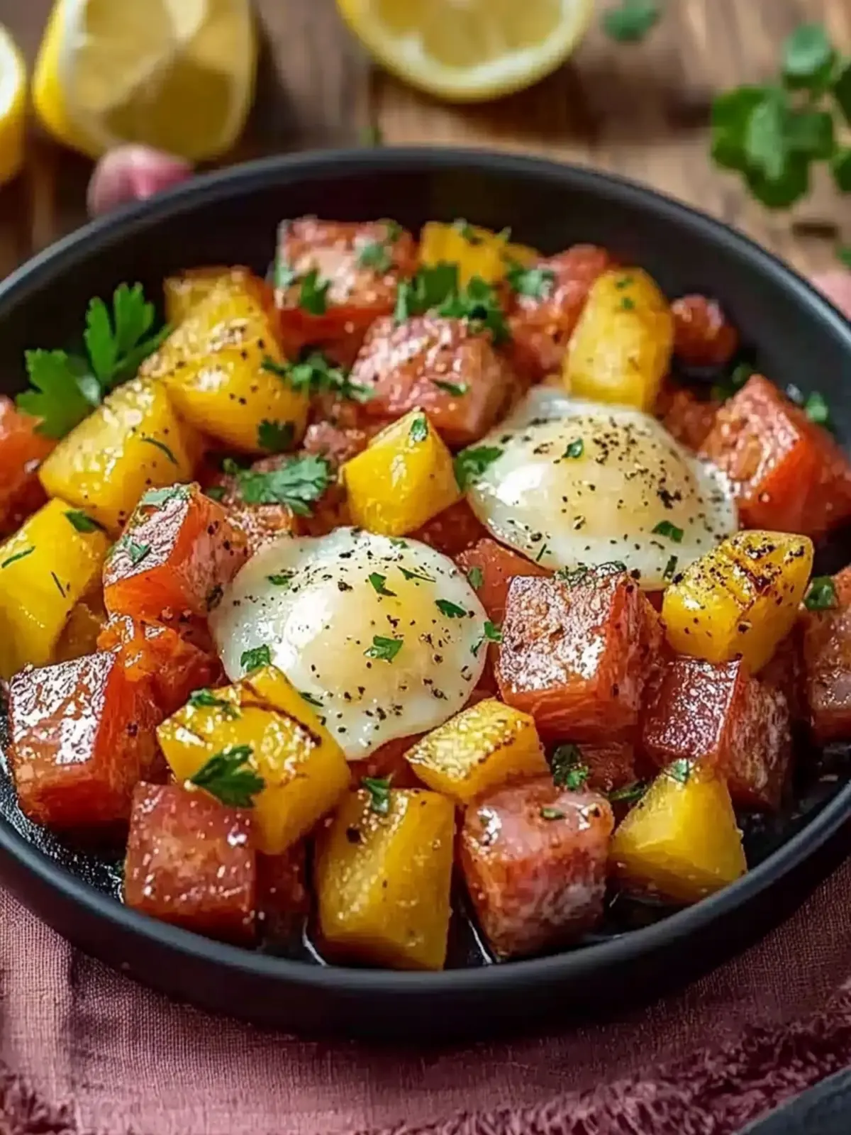 Kartoffel Leberkäse Pfann