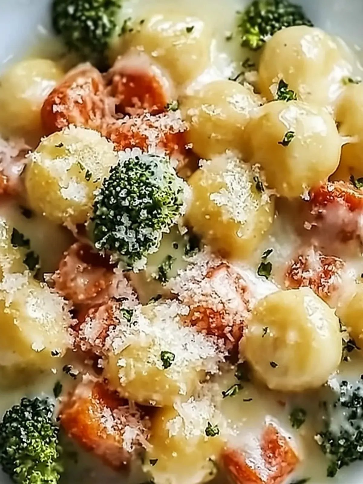Creamy Gnocchi Broccoli Casserole