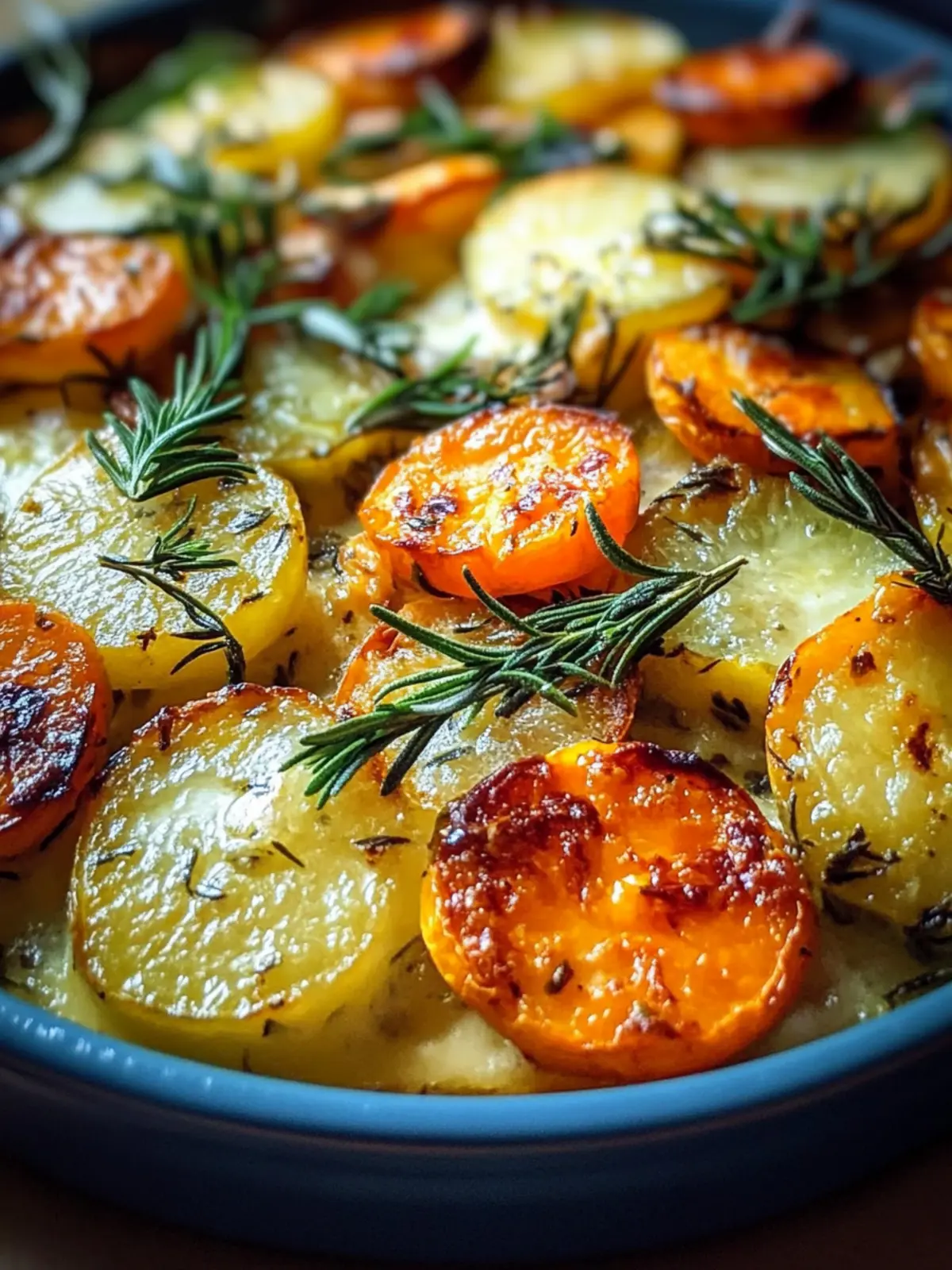 Cremiger Kürbis- und Kartoffelauflauf