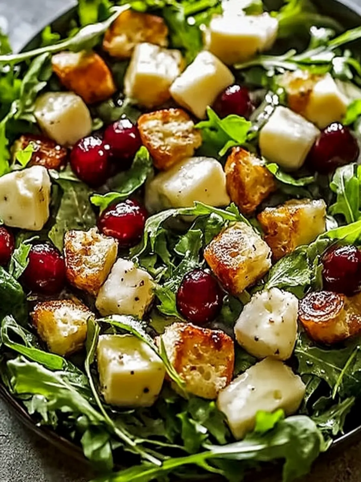 Weihnachtssalat mit Honig-Senf-Dressing