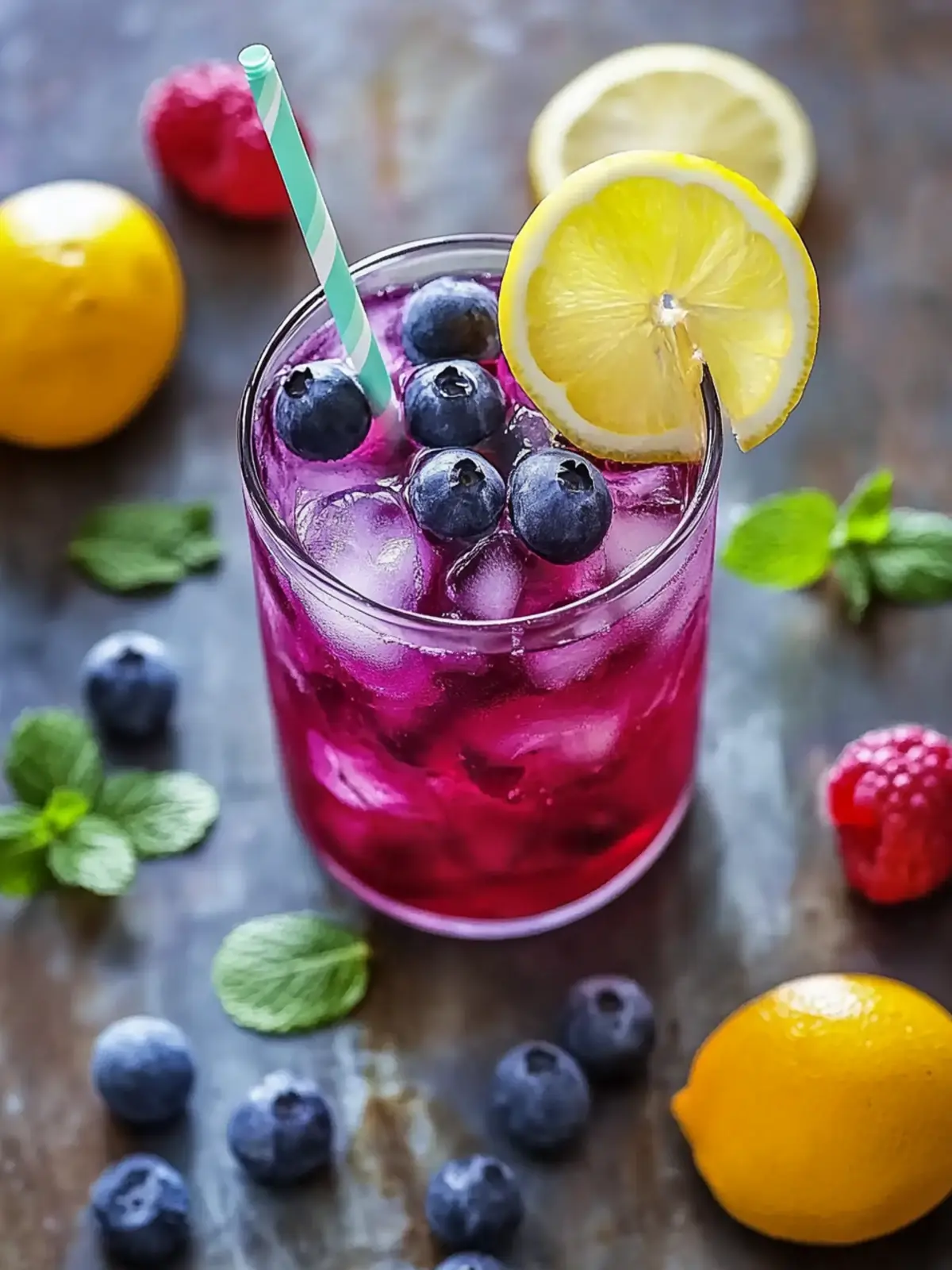 Blaubeer-Limonade