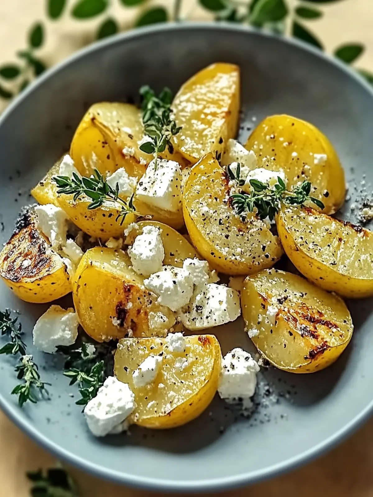 frittierte Kartoffeln mit Feta
