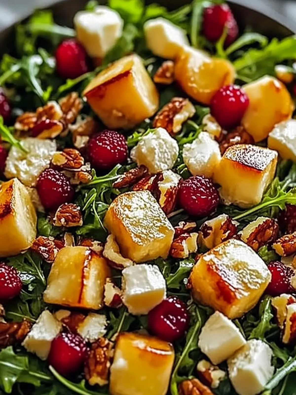 Weihnachtssalat mit Honig-Senf-Dressing