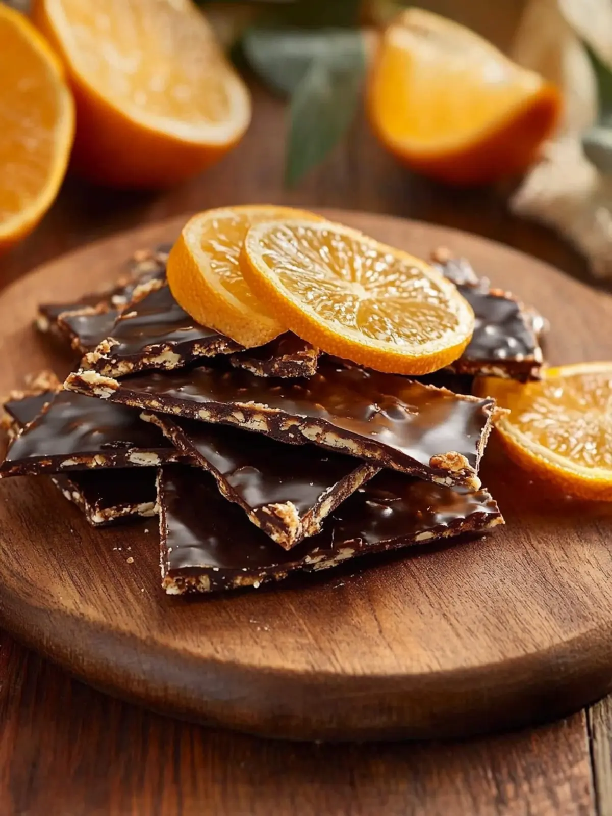 Elegante Schokoladen-Orange-Dreiecke