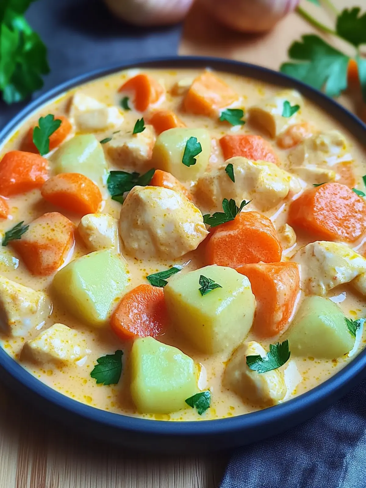 Kohlrabi, Karotte und Hähnchenpfanne