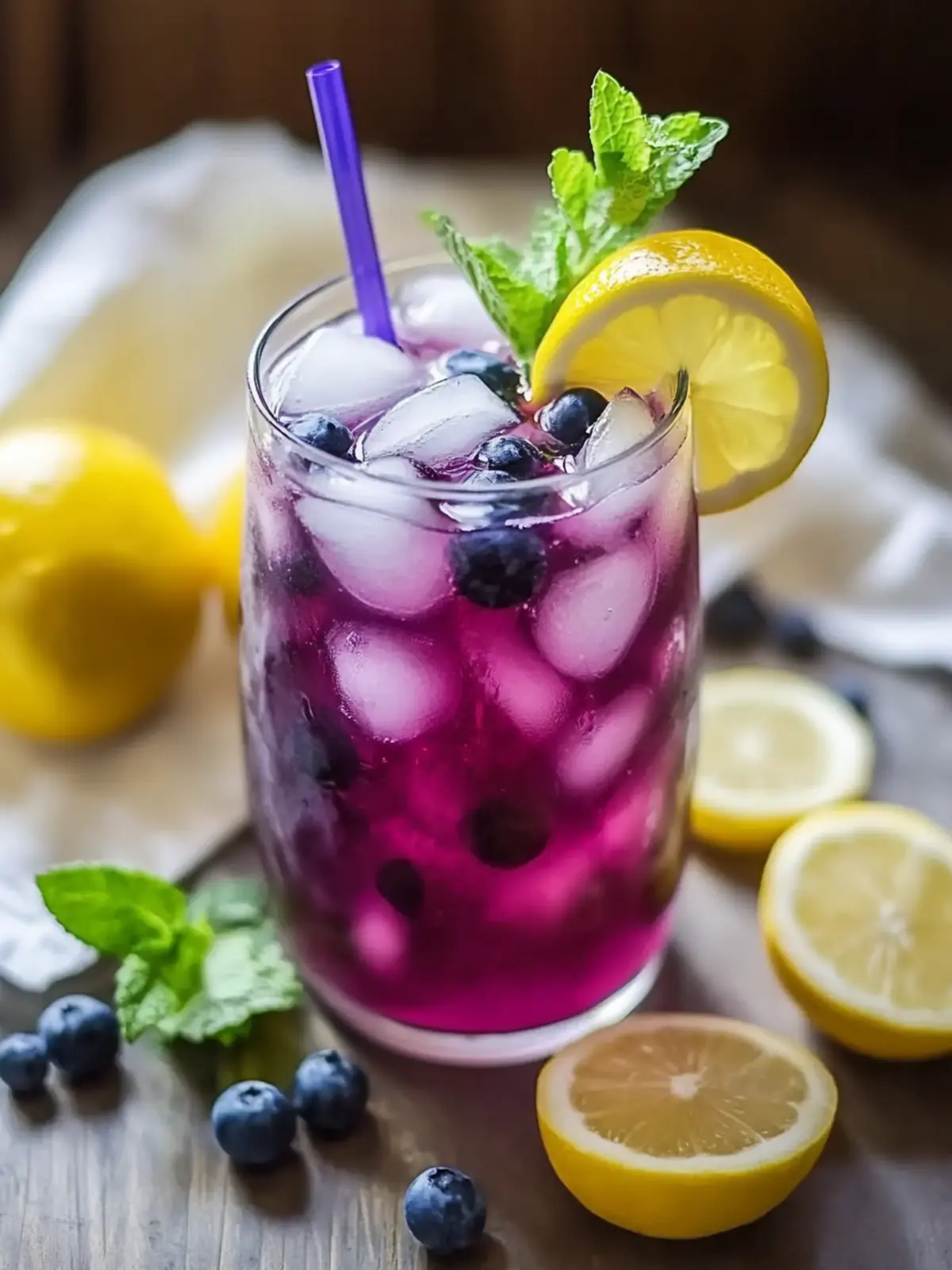Blaubeer-Limonade