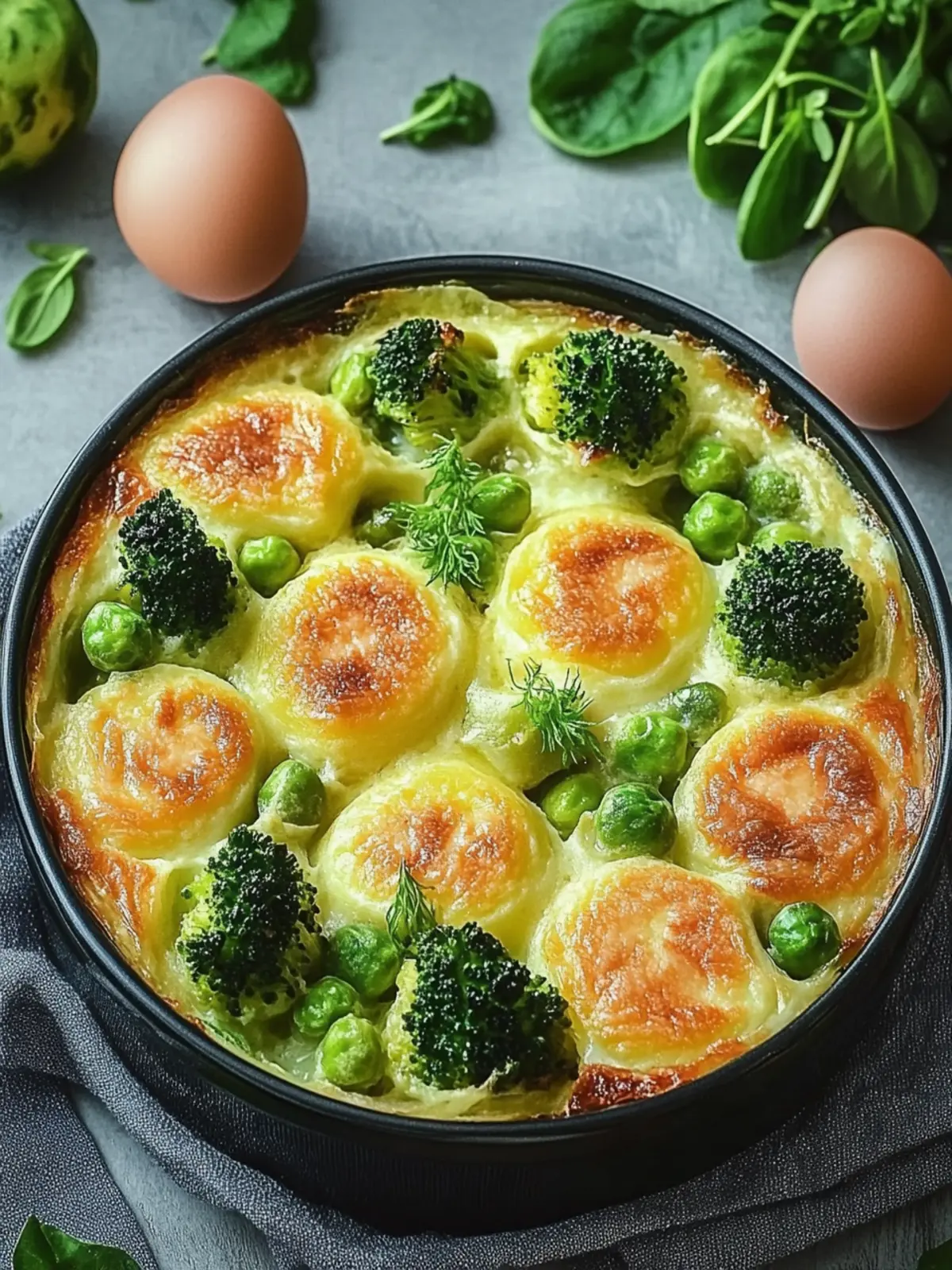 Herzhafter Rosenkohlauflauf