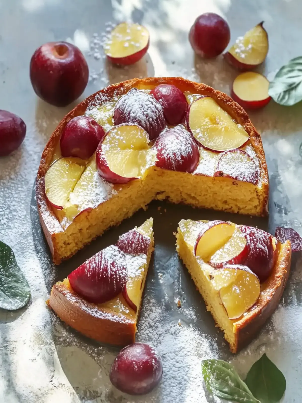 Schneller Pflaumenkuchen mit Teig