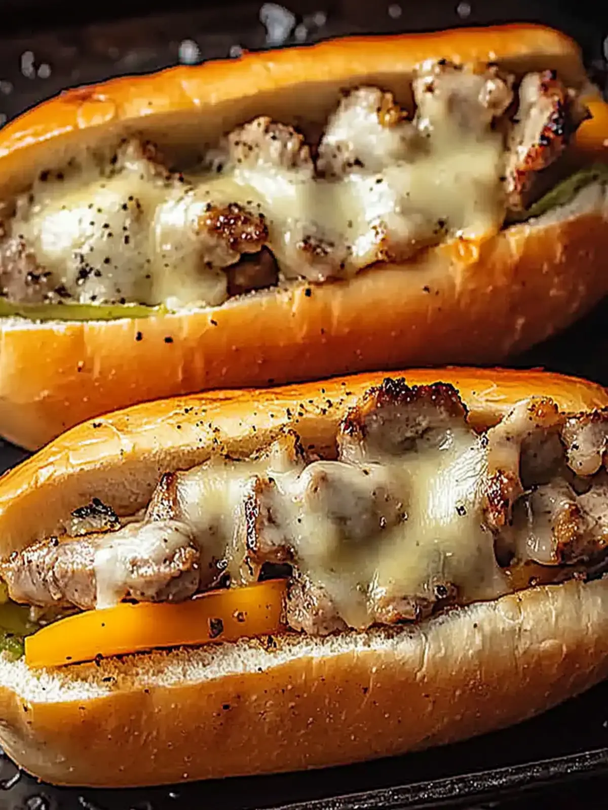 Hühnchen-Cheesesteaks