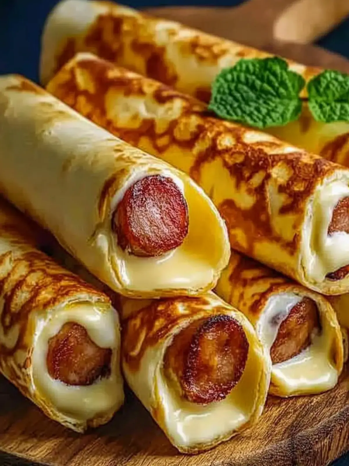 Wurst im Tortillateig gebacken