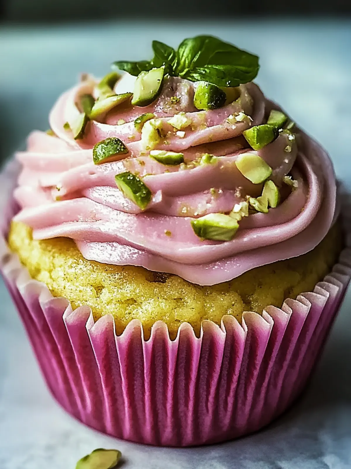 Rosen- und Pistazienmuffins