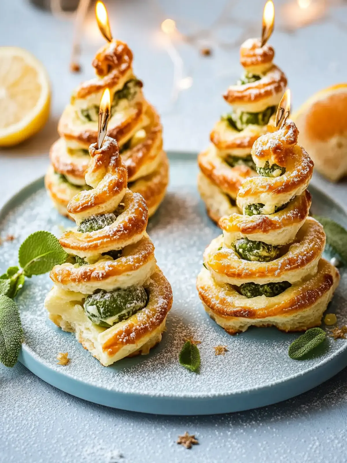 Käse-Pesto-Weihnachtsbäume