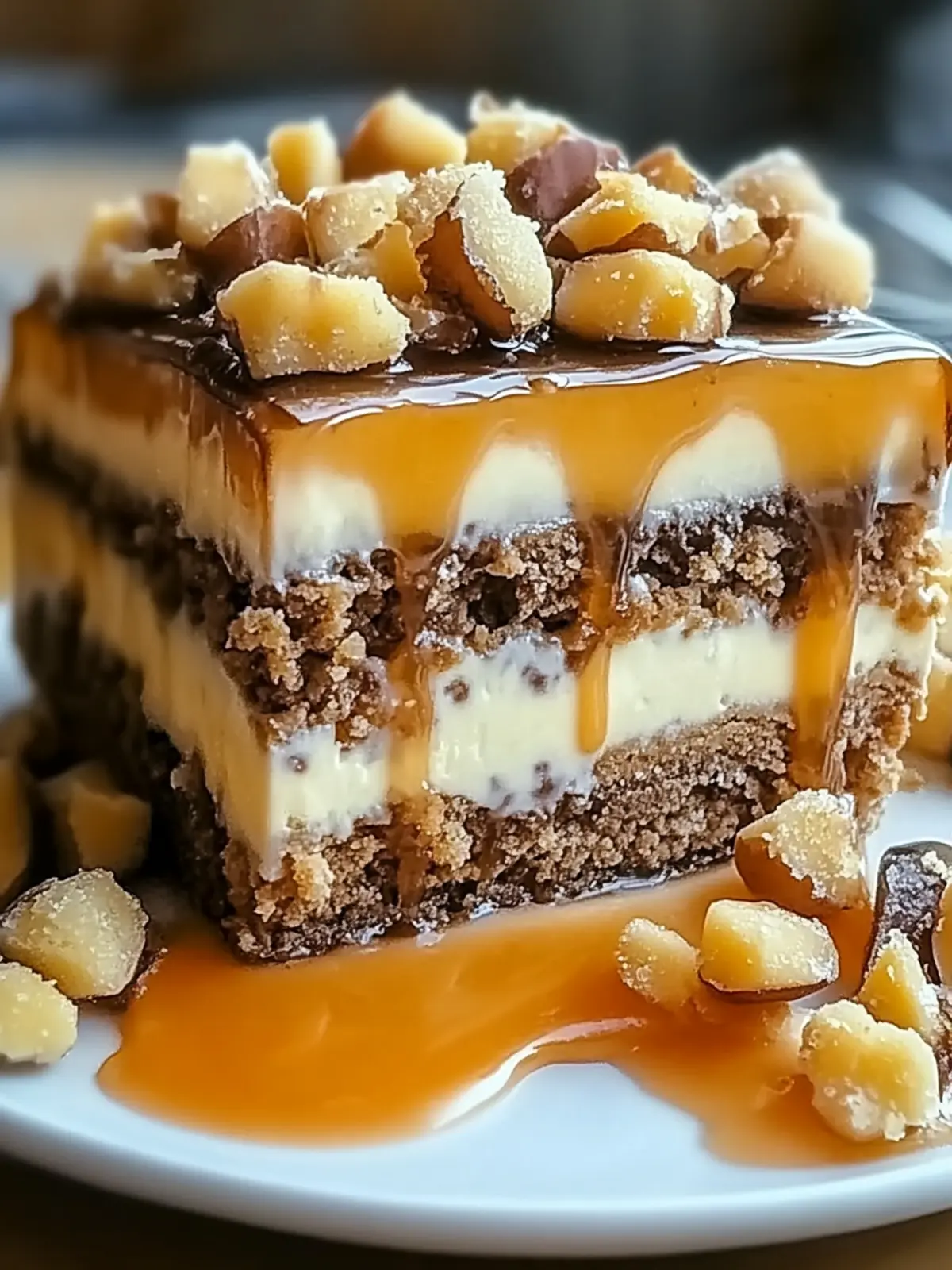 Karamell Toffee Crunch Kuchen