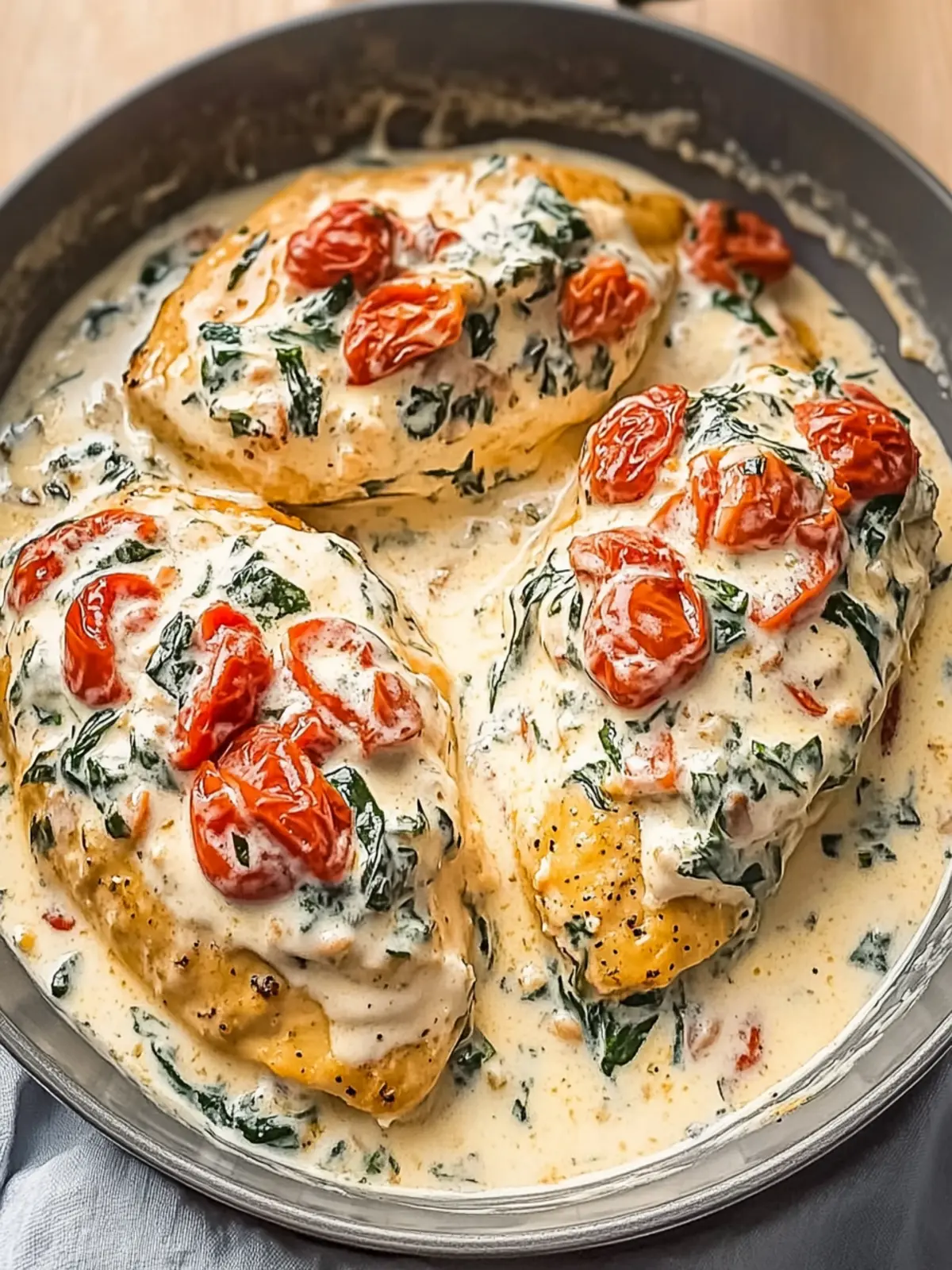 Cremiges toskanisches Hähnchen