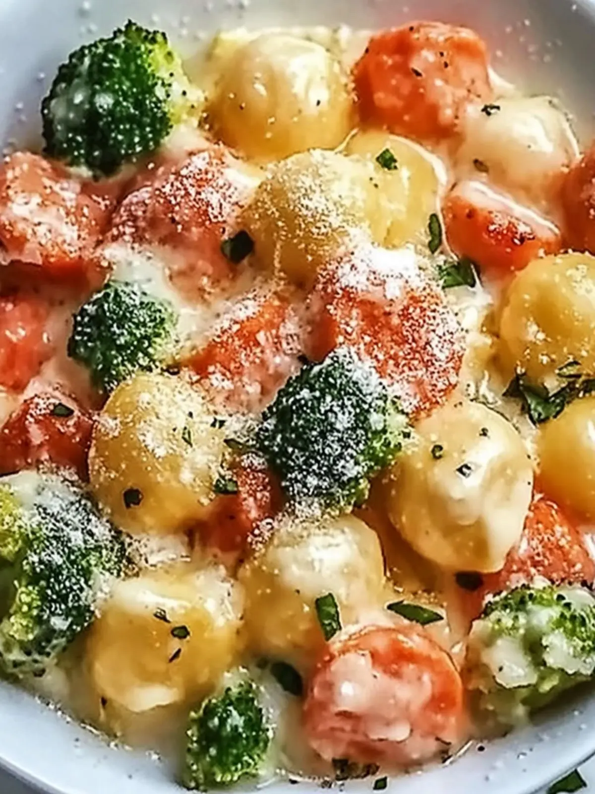 Creamy Gnocchi Broccoli Casserole