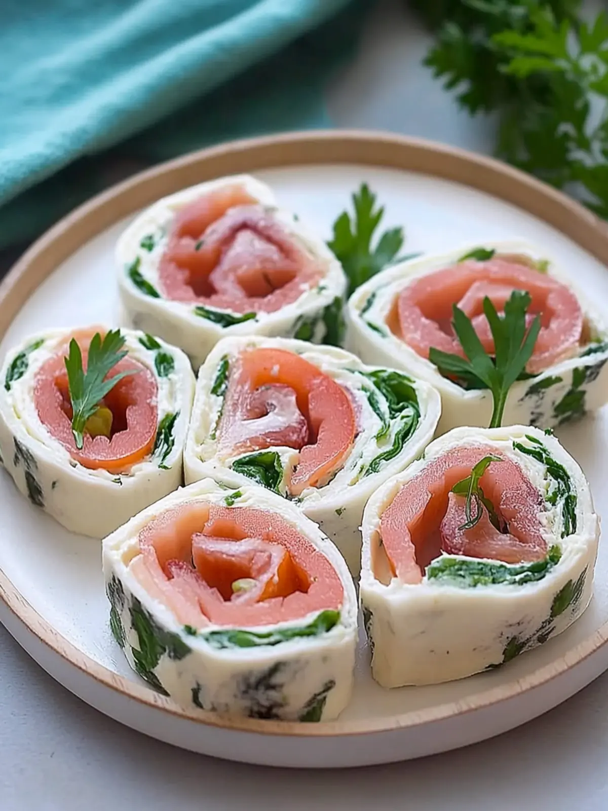 Lachs Frischkäse Rollen