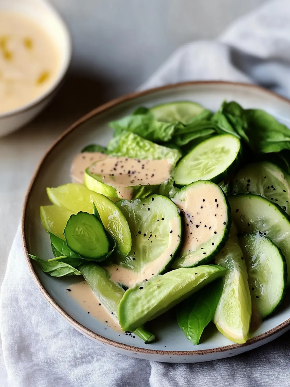 Knackiger Grüner Salat mit Miso-Dressing