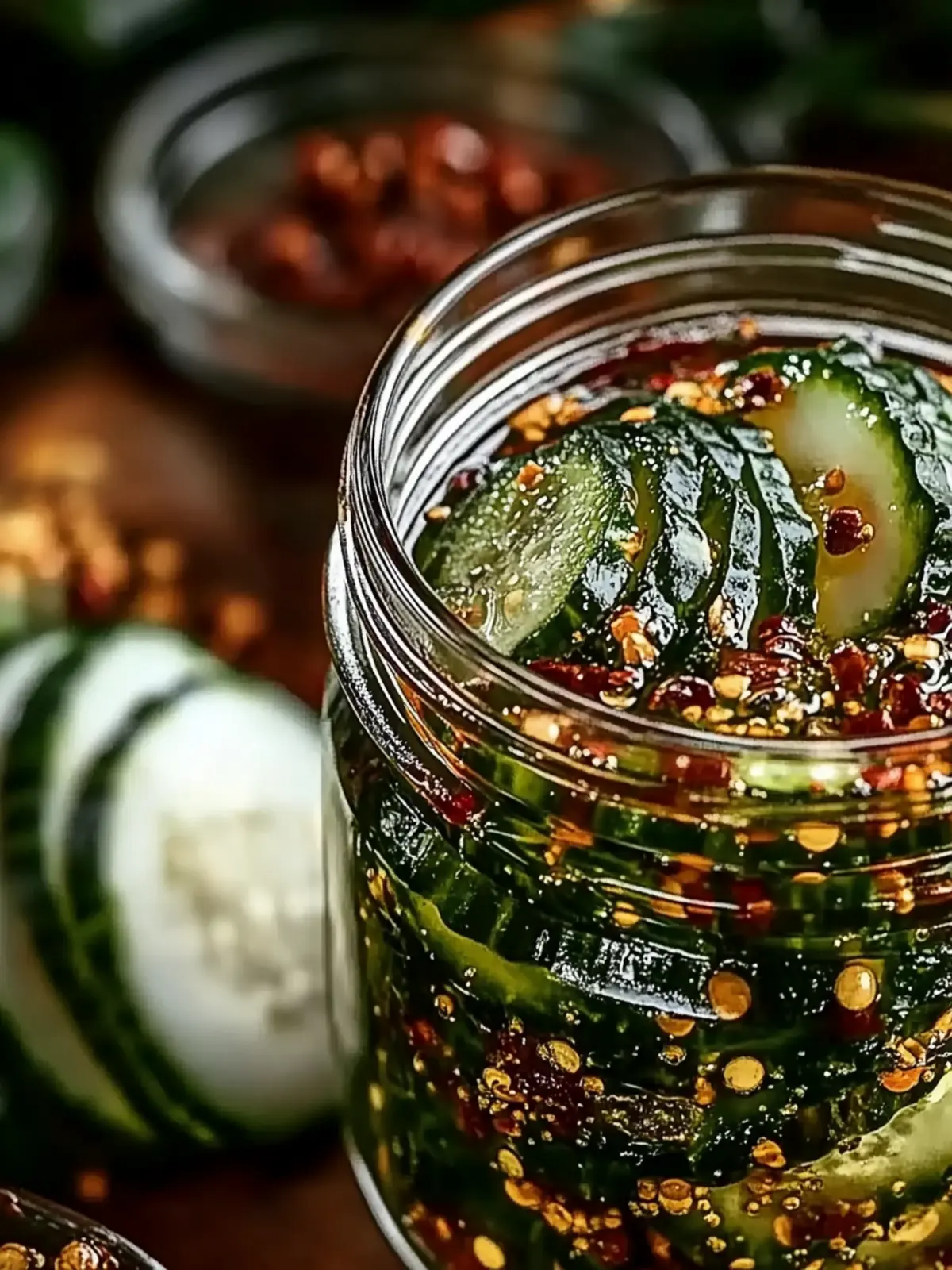 Eingelegte Gewürzgurken mit Karotten