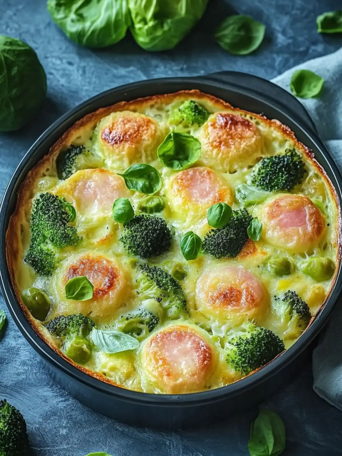 Herzhafter Rosenkohlauflauf