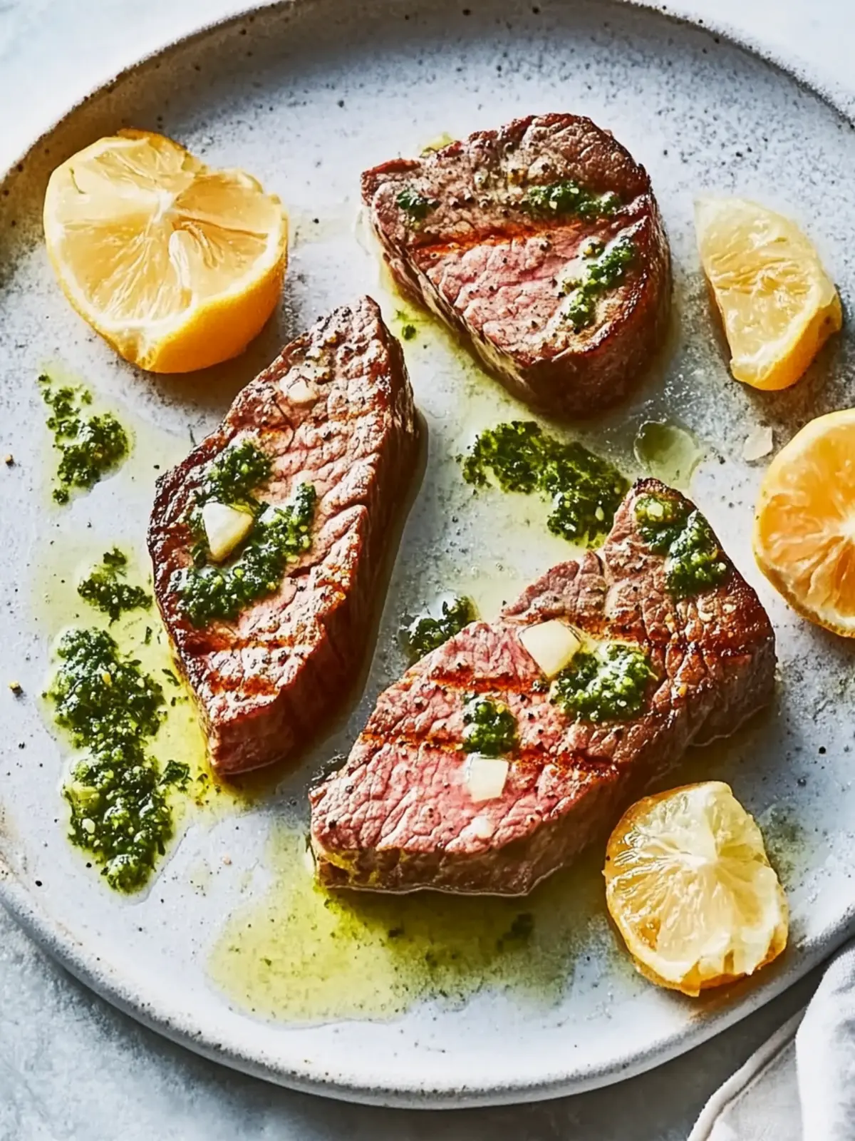 Saftiges Steak aus der Heißluftfritteuse mit Kräuterbutter