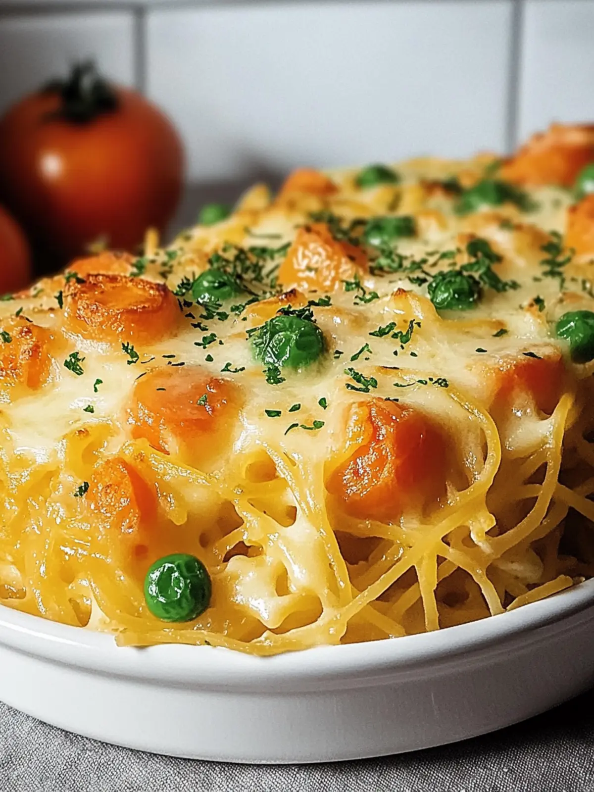 Genieße Spaghetti-Auflauf für die ganze Familie