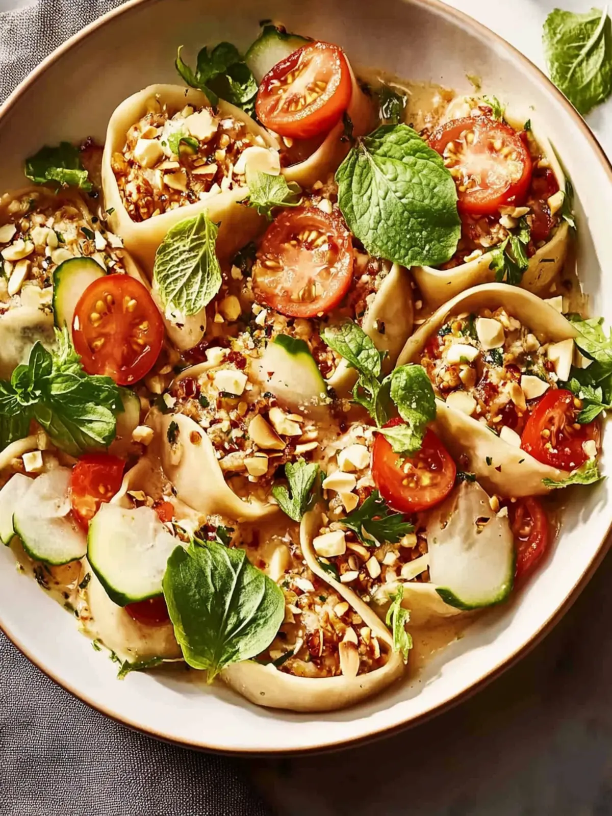 Viral Knuspriger Dumpling Salat