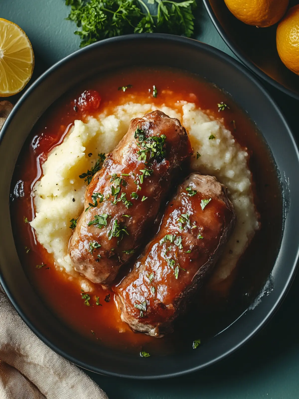 Vegane Rouladen mit geräuchertem Tofu und Gewürzgurken