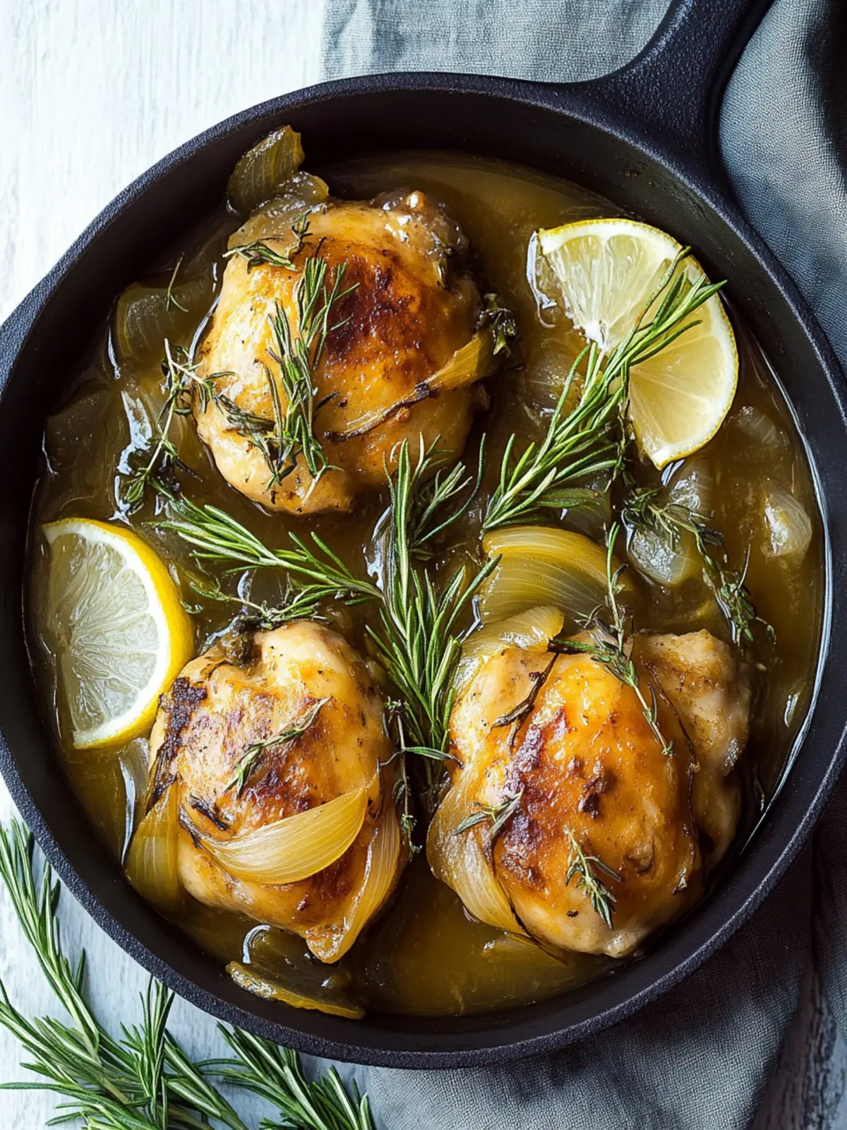 Zwiebel und Hähnchen Eintopf