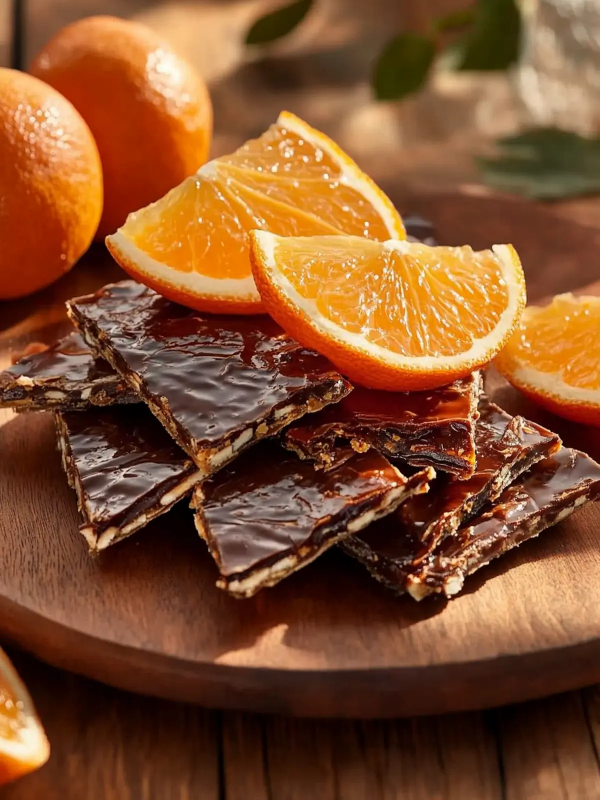 Elegante Schokoladen-Orange-Dreiecke