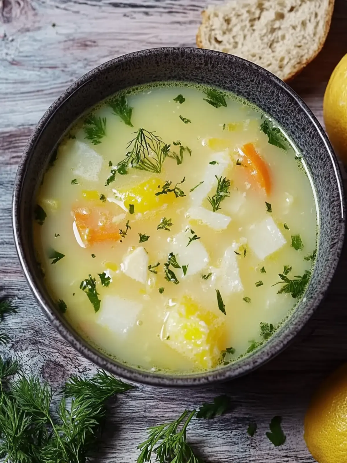 Niedrig-Kohlenhydrat-Kohlrabi-Suppe