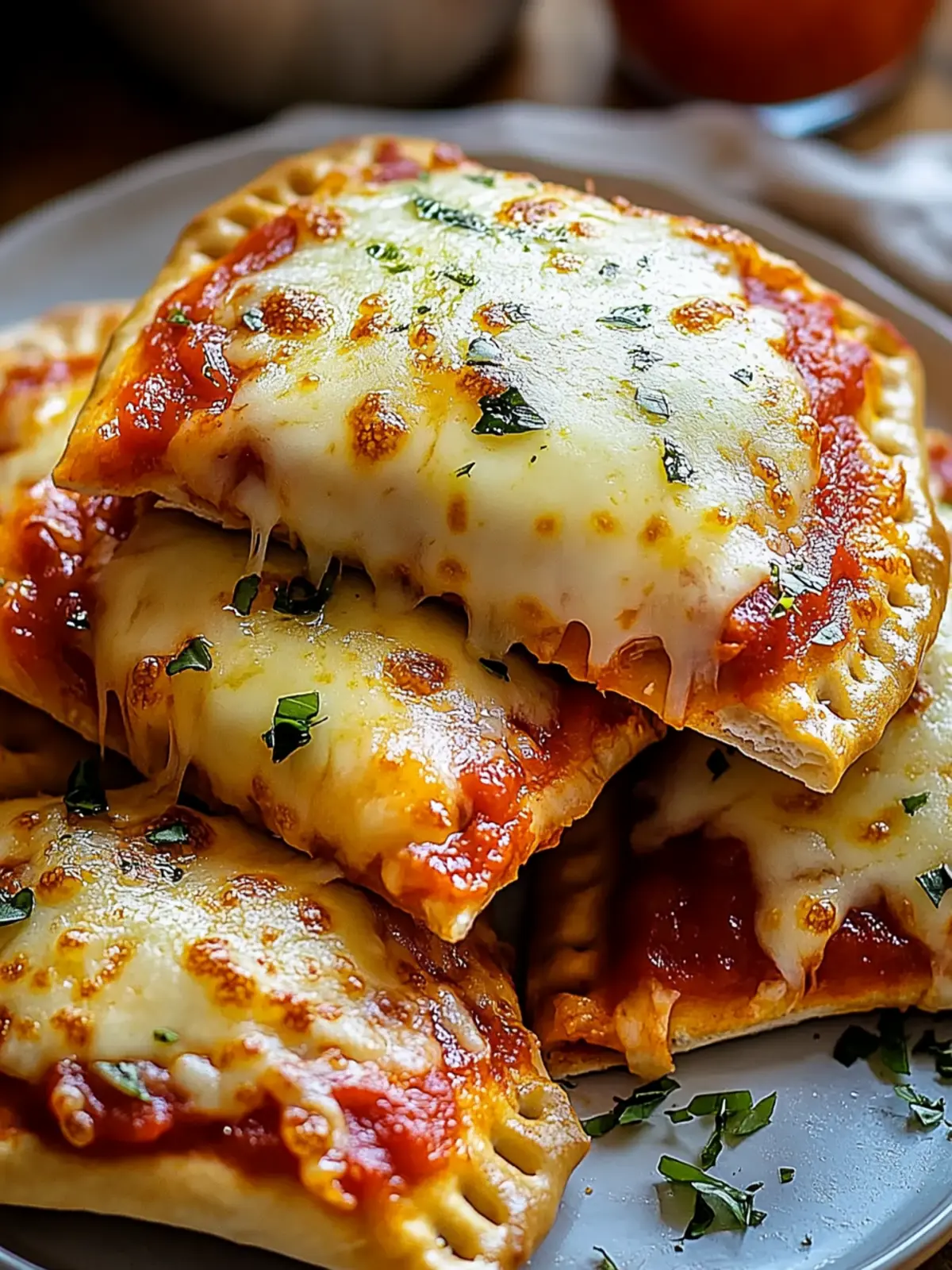 Käse-Pizza-Taschen