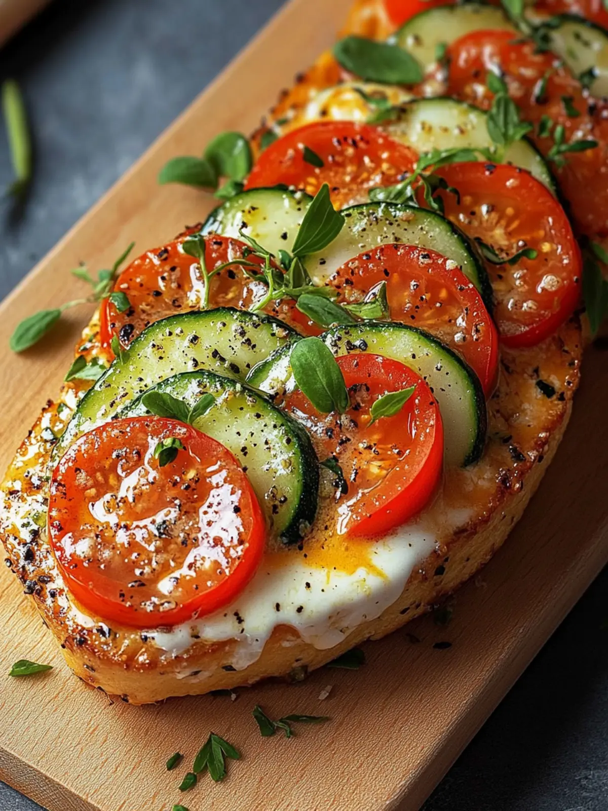 Hähnchenbrust, Frischkäsesauce, im Ofen gebackenes Gemüse