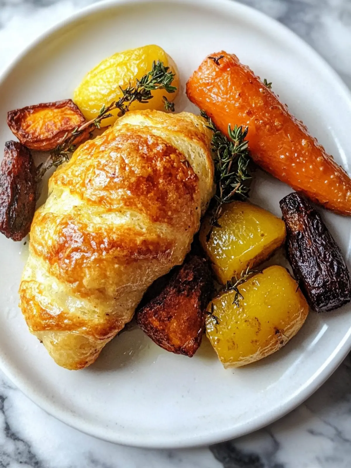 Ahorn-Dijon geröstetes Gemüse