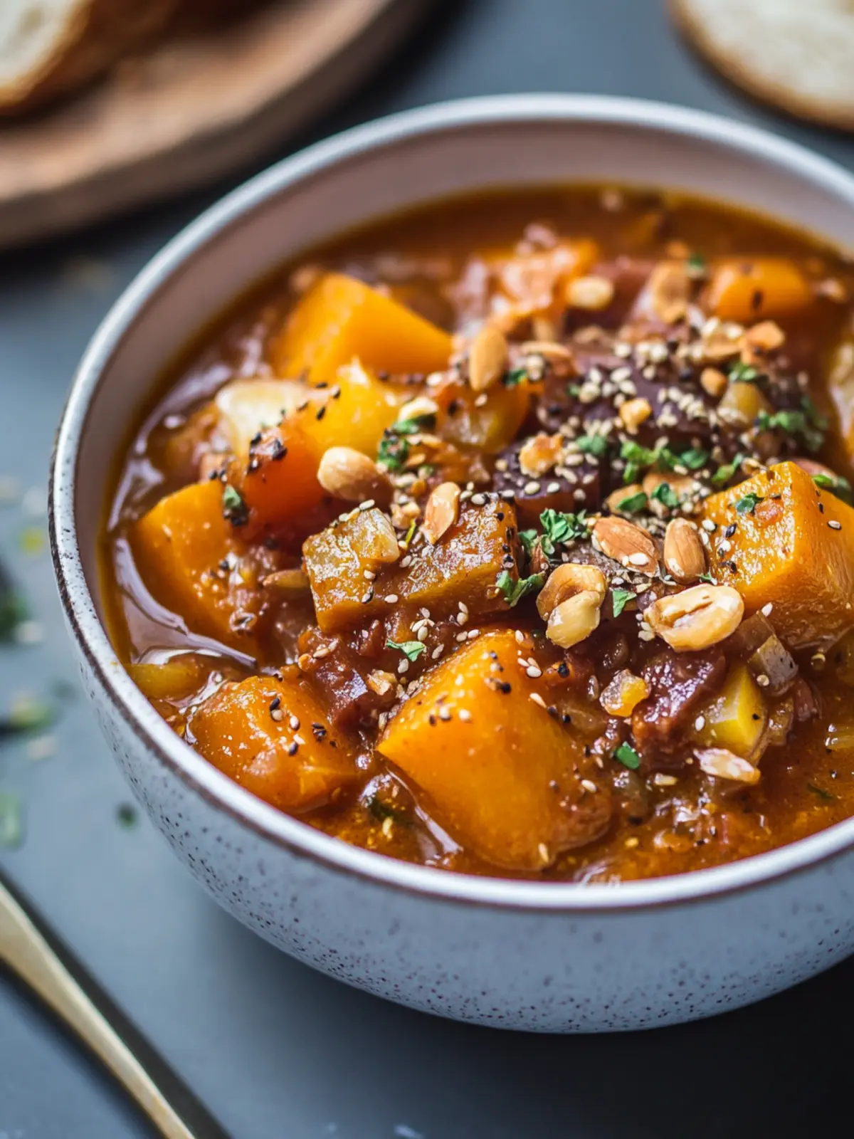 Einfacher tröstlicher Slow Cooker Gemüse-Eintopf