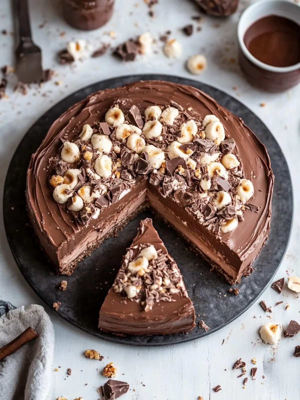 Gerösteter Haselnuss-Schokoladen-Blätterkuchen mit Nutella-Frosting