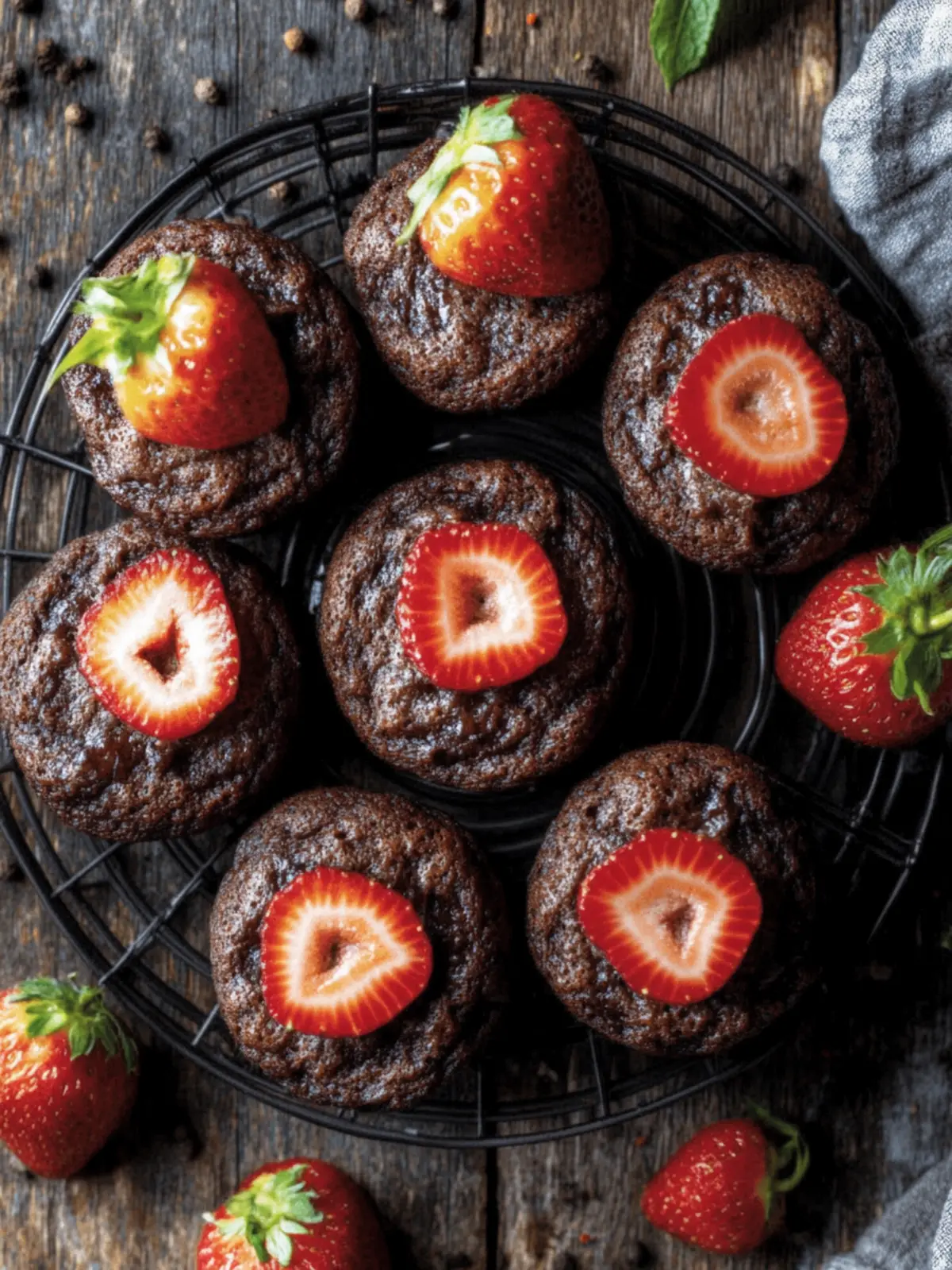 Schokoladen-Erdbeer-Muffins