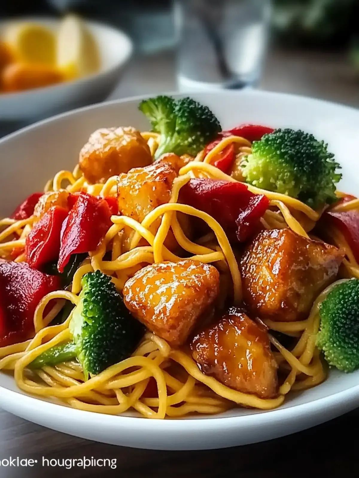 Asiatische Nudelpfanne Schnelles Gericht Einfach gekocht