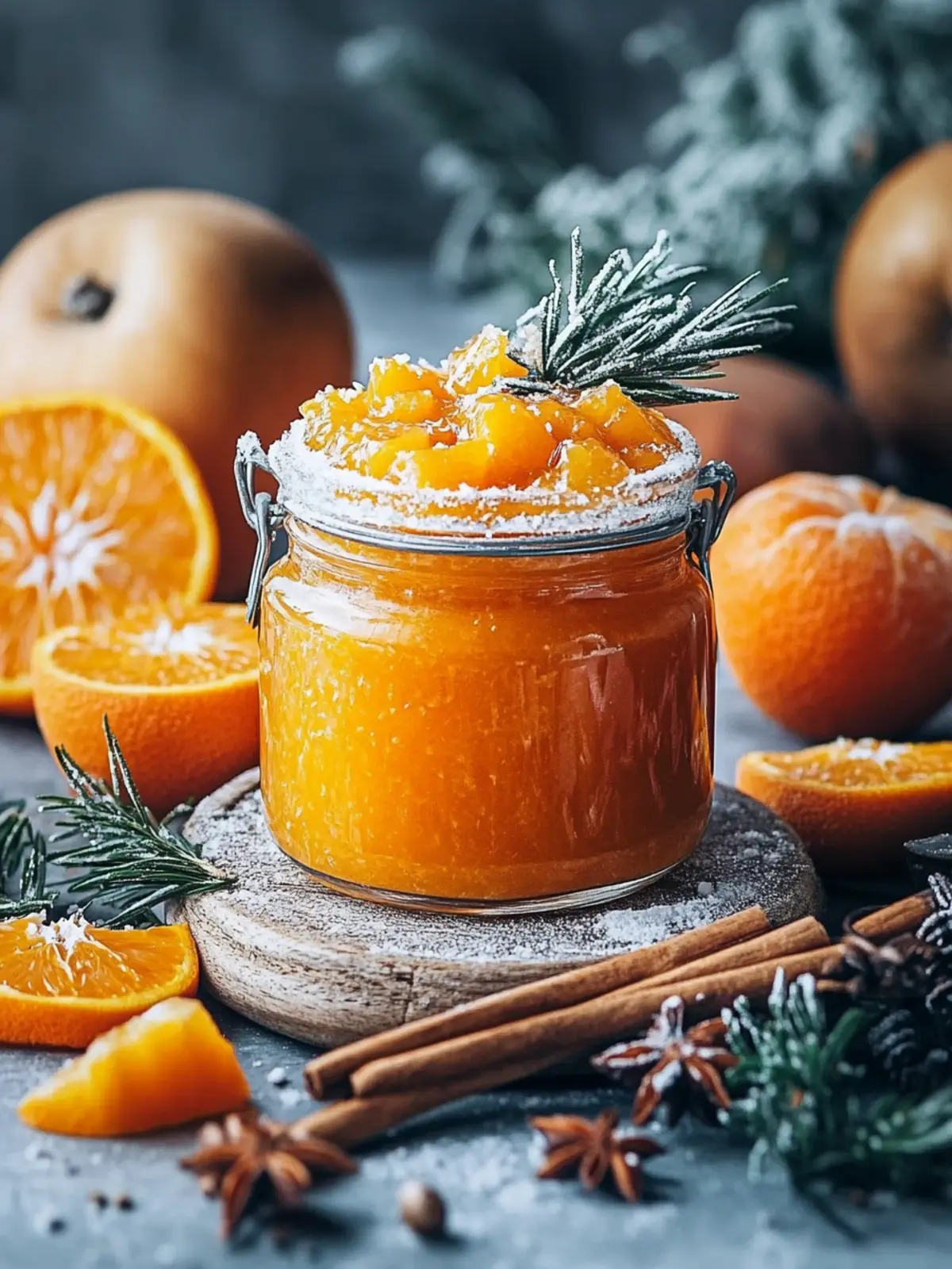 Winterkürbis- und Apfelmarmelade mit Orangensaft