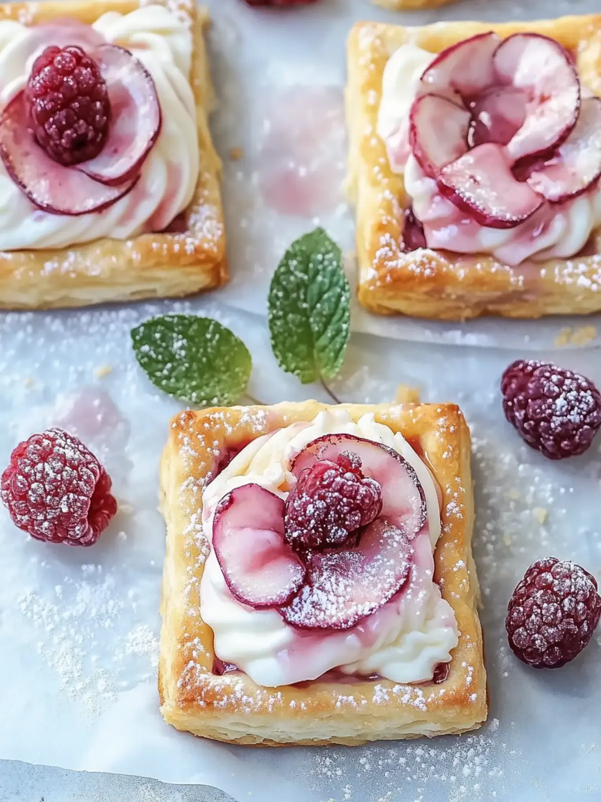 Schnelle Vanille Feigen Blätterteig Törtchen