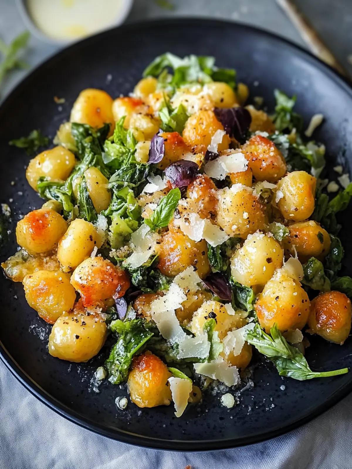 Vegetarische Gnocchi-Pfanne mit Spitzkohl