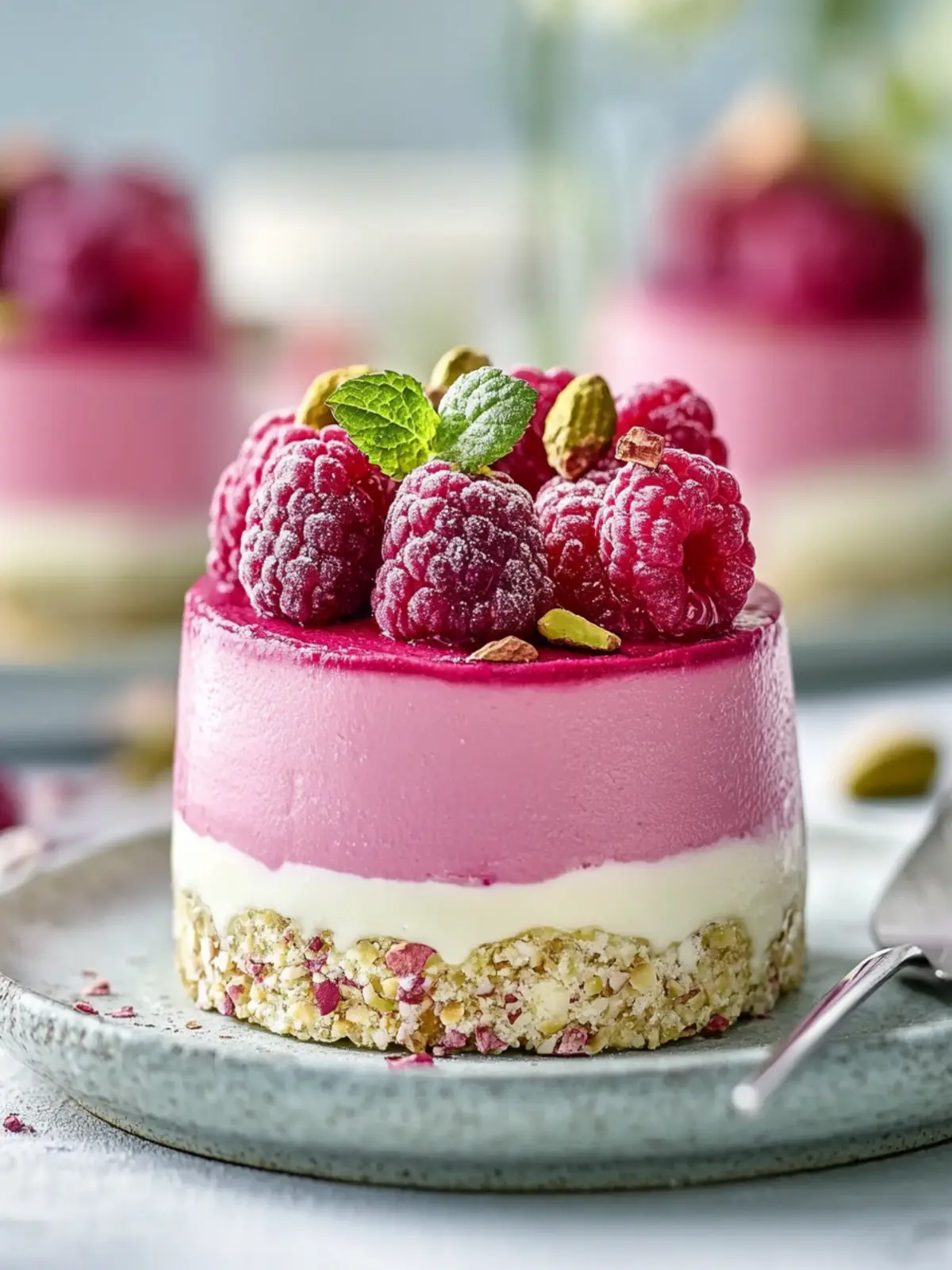 Himbeer-Pistazien-Mousse-Kuchen