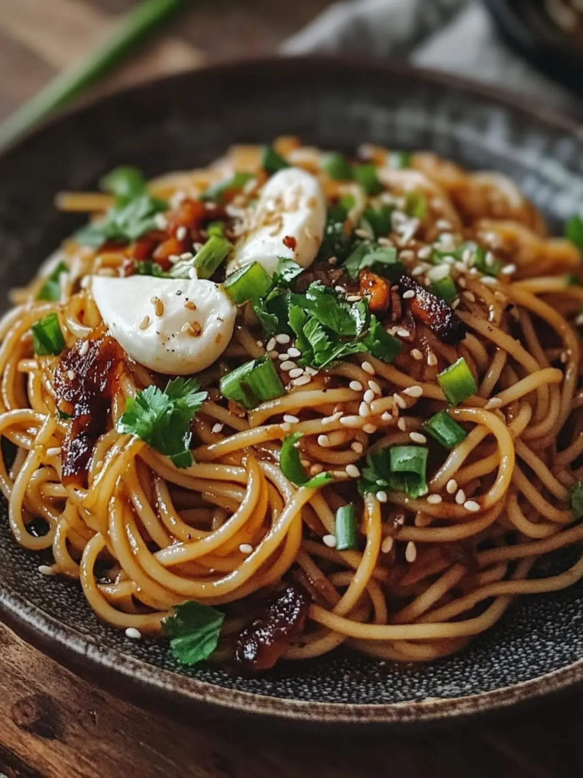 Hoisin Knoblauch Nudeln