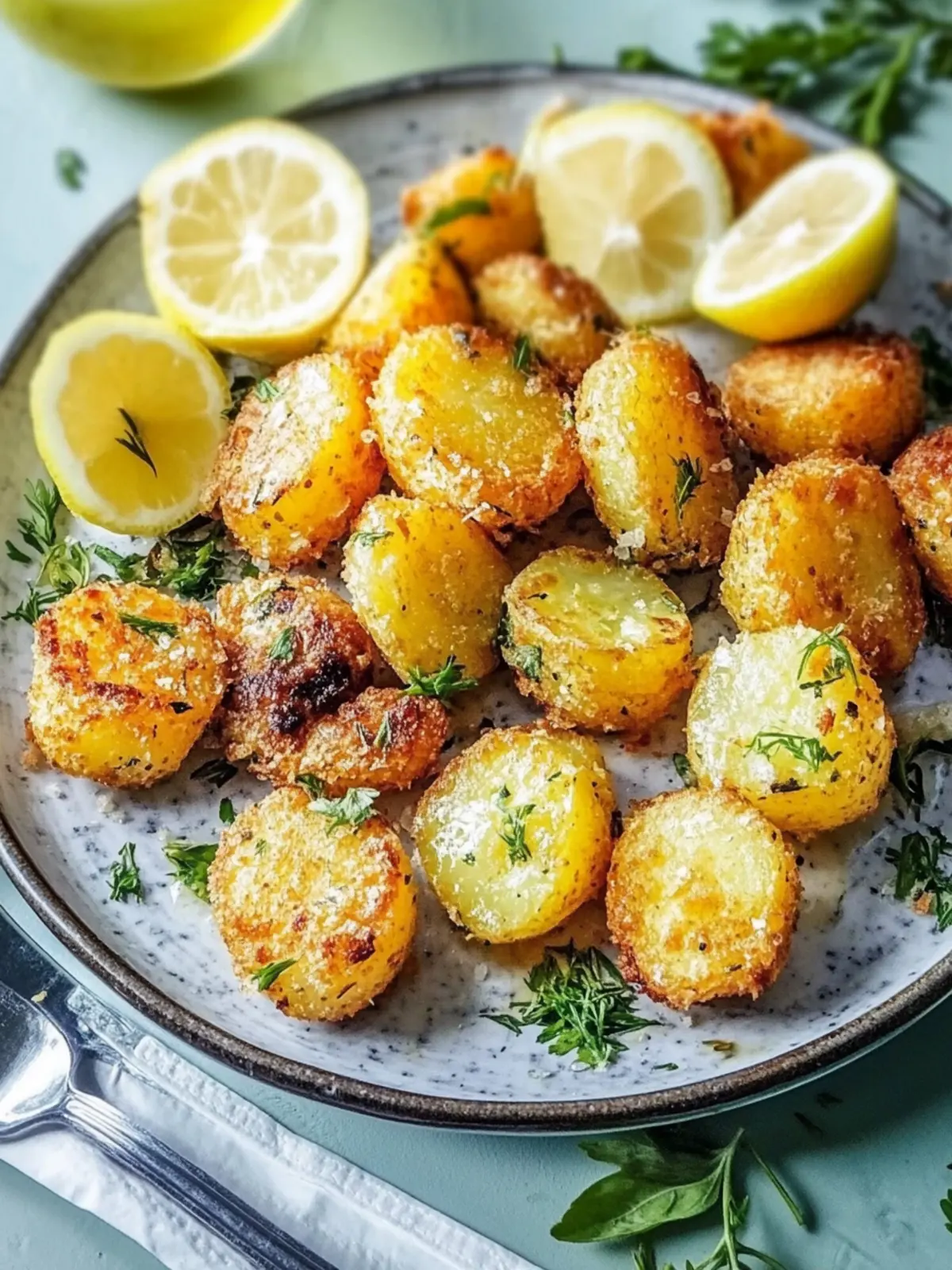 Zitronenkräuter geröstete Kartoffelnuggets