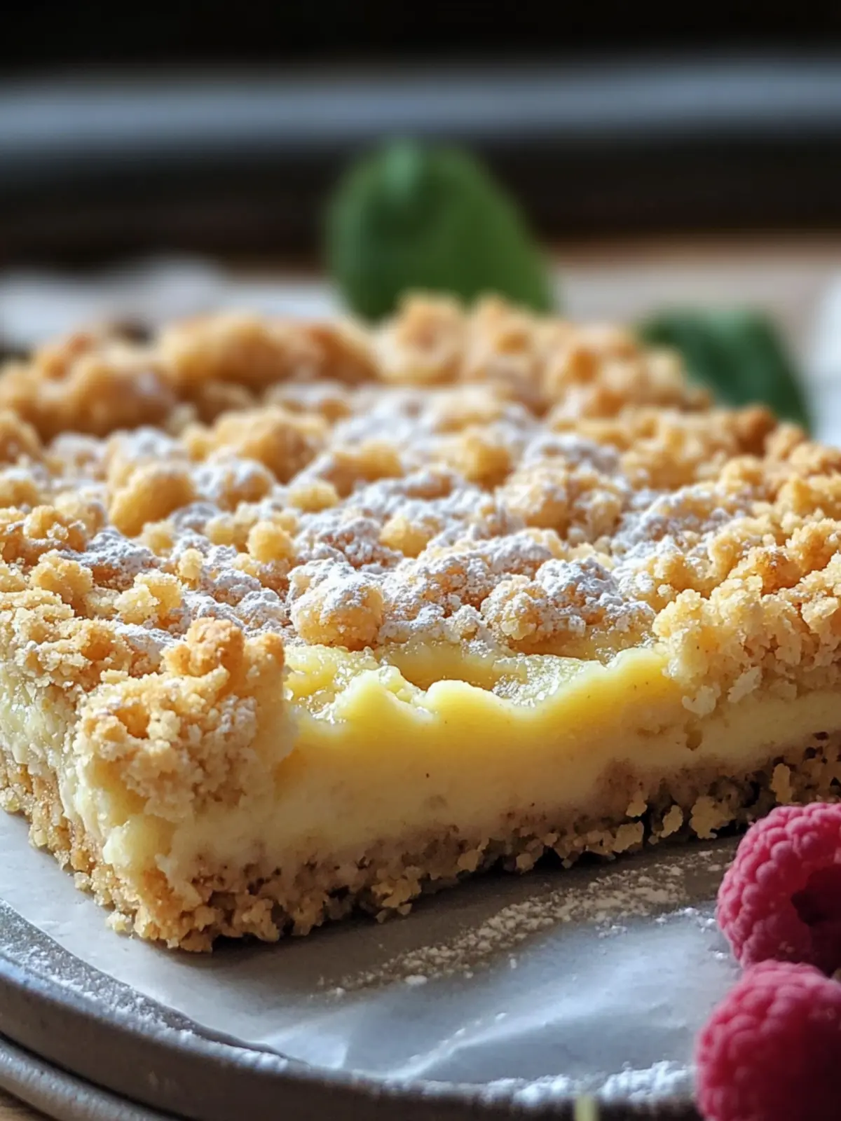 Streuselkuchen mit Pudding aus einem Blech